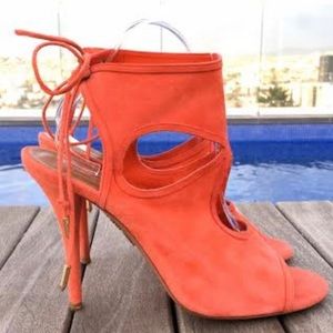 Aquazzura Sexy Thing Suede Sandal/Heels Size 39
